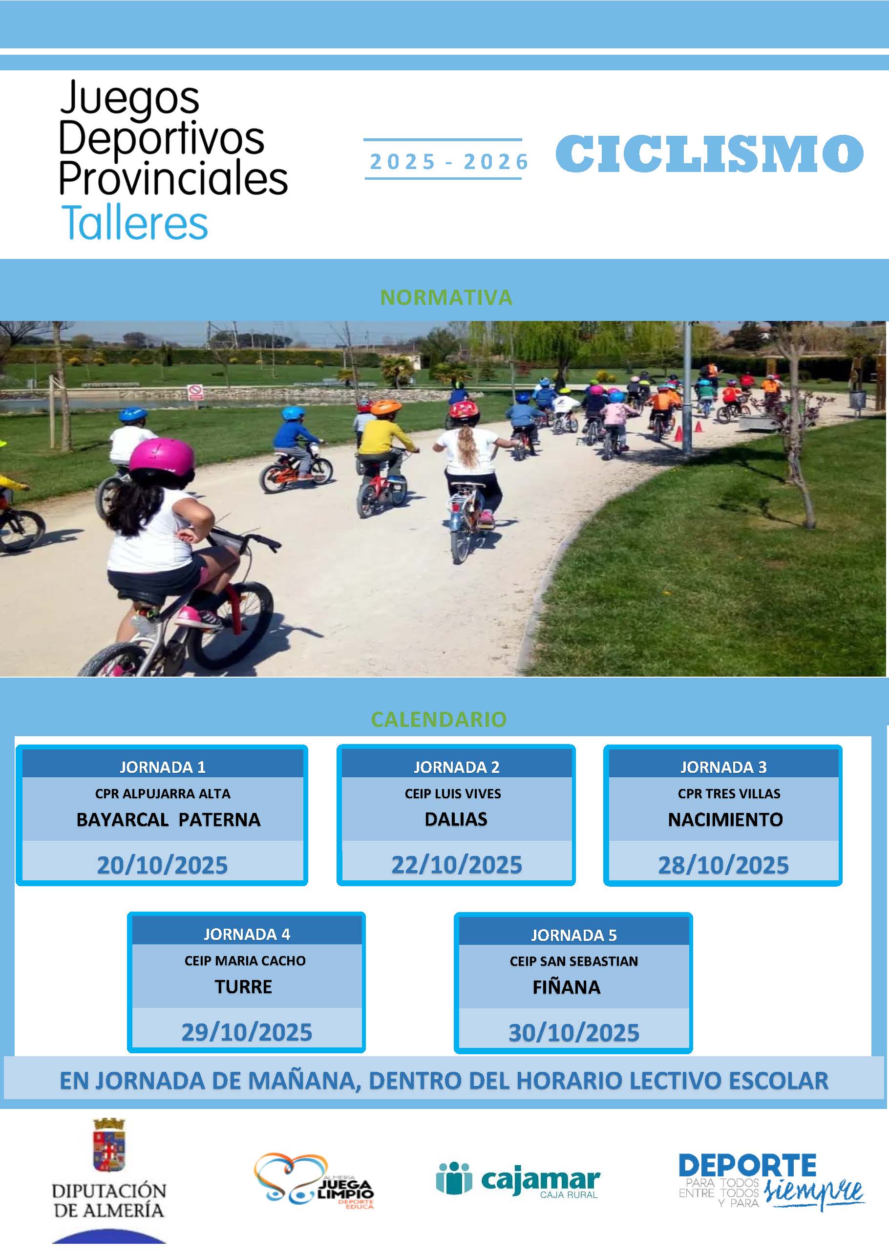 Talleres Educativos de Promoción del Ciclismo. Nacimiento 28-10-25