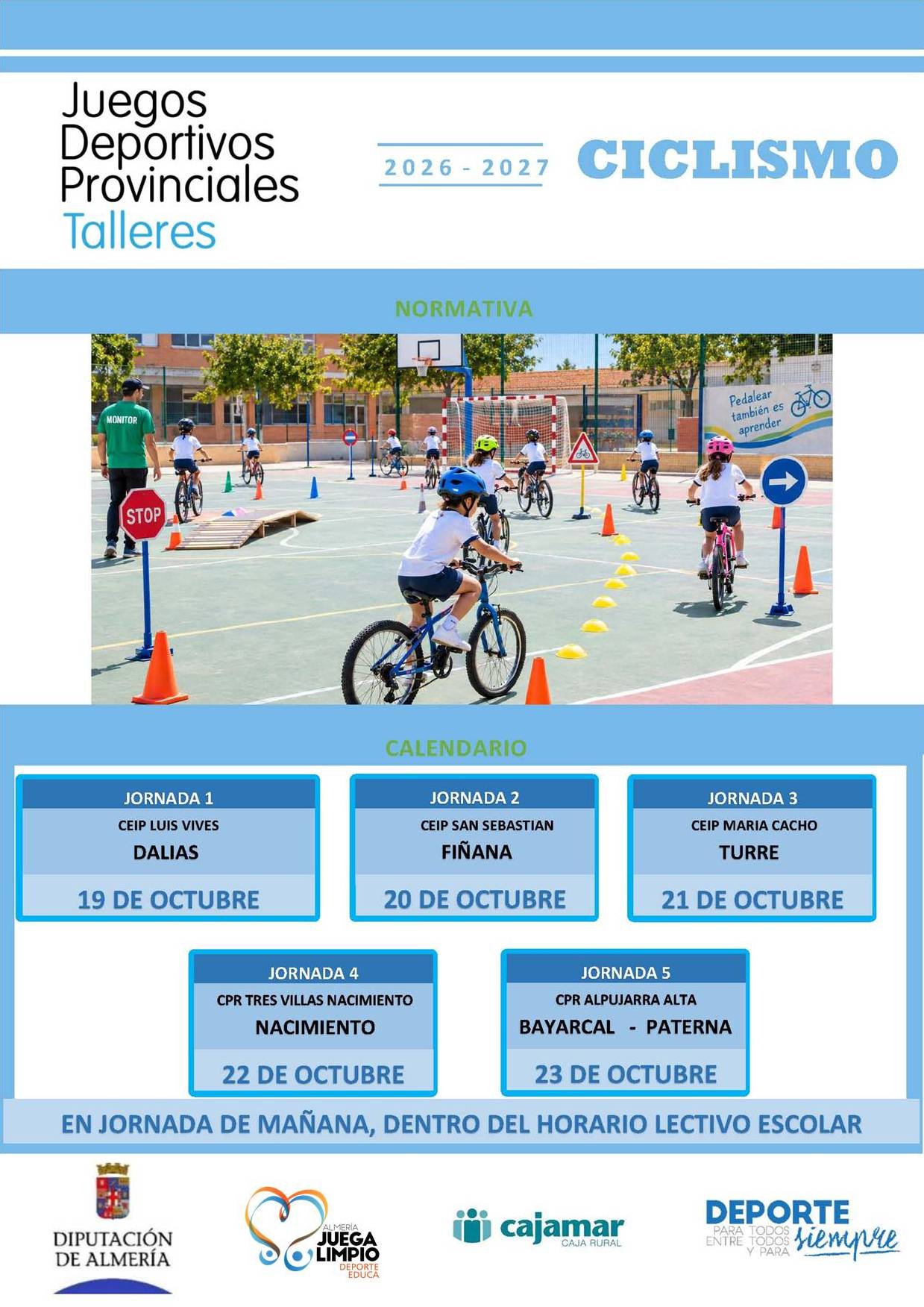 Talleres Educativos de Promoción del Ciclismo. Dalías 19-10-26